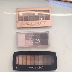 A bundle of Three drugstore palettes.